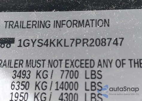 2023 Cadillac Escalade Esv 4Wd Premium Luxury z USA, uszkodzony, nr VIN 1GYS4KKL7PR208747